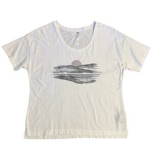 Kuhl Painted Sunset Tee 100% Organic Cotton Hike Gorpcore White Women’s Medium